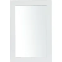 Ivy Collection White Wood Wall Mirror in White by UMA Enterprises