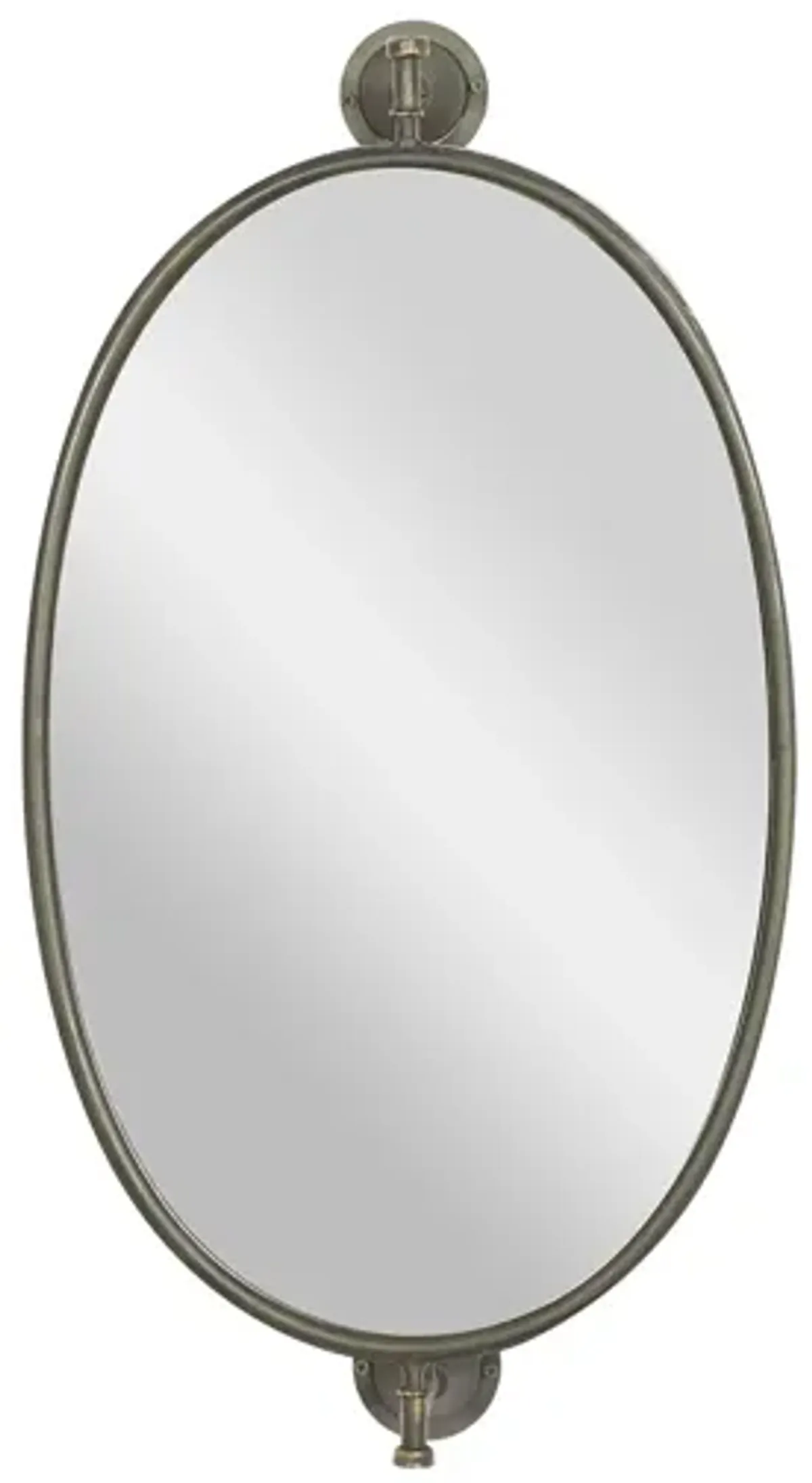 Ivy Collection Black Wood Wall Mirror
