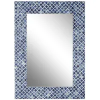 Ivy Collection Blue Wall Mirror in Blue by UMA Enterprises