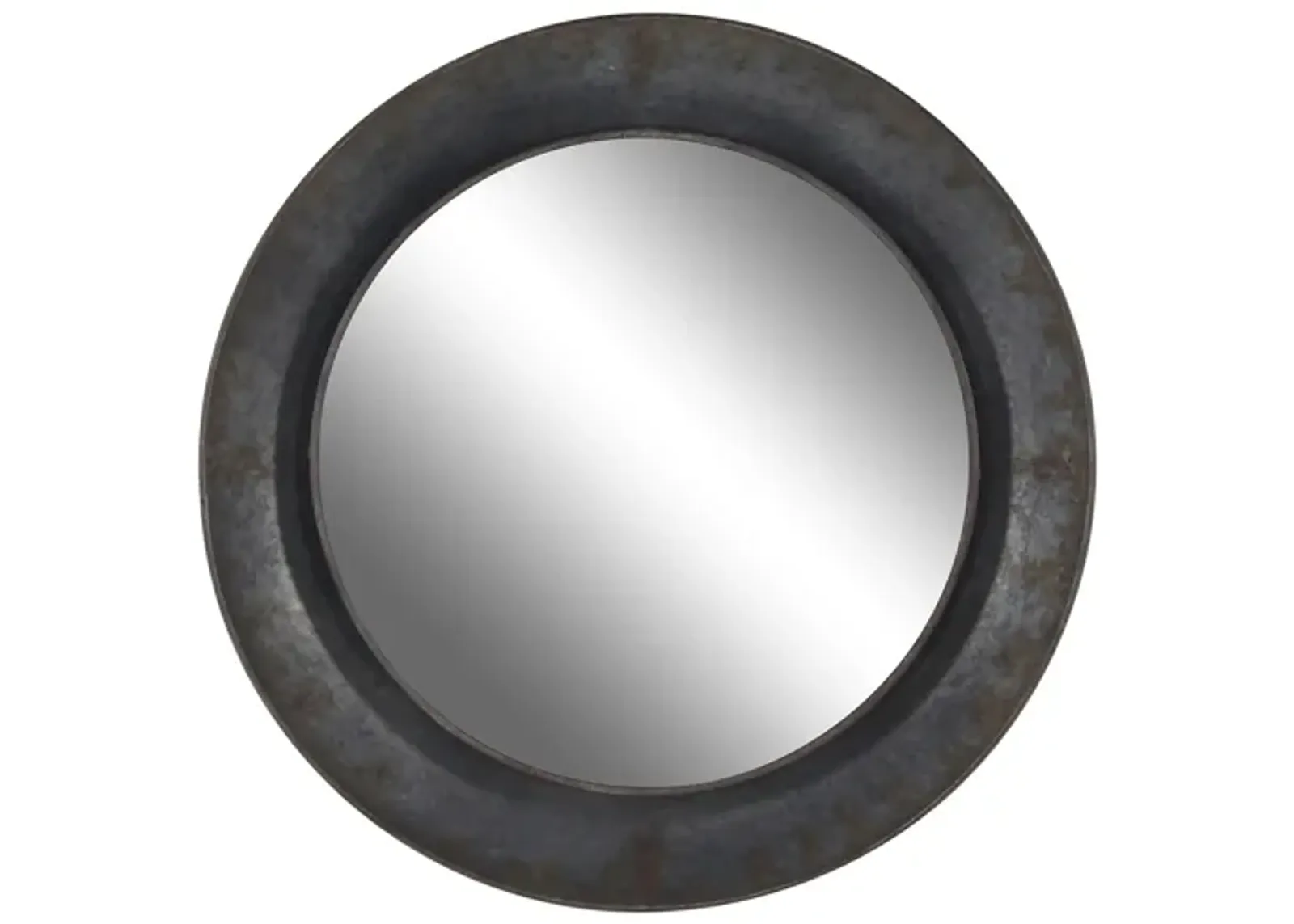 Ivy Collection Grey Metal Wall Mirror in Grey by UMA Enterprises