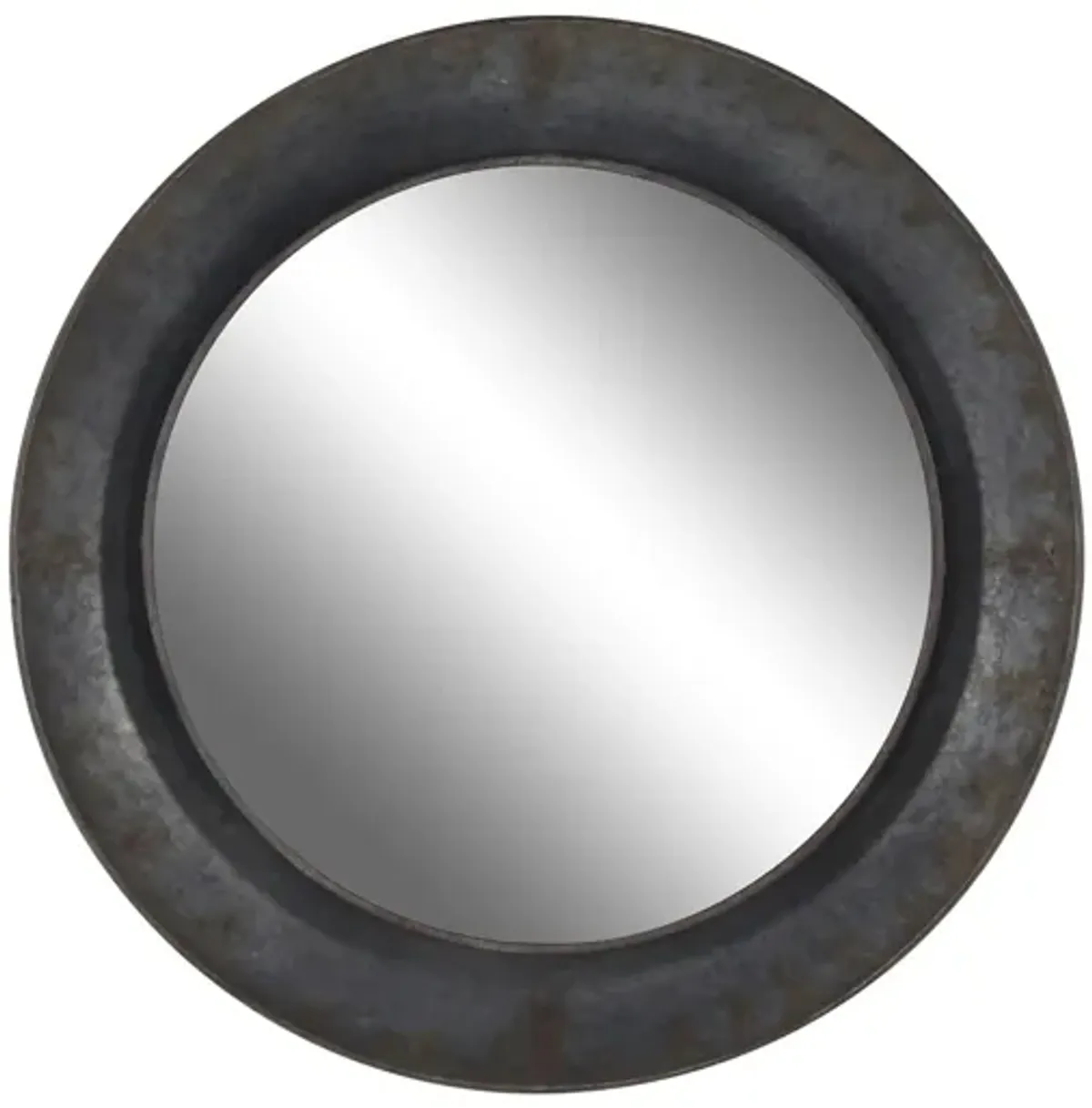 Ivy Collection Grey Metal Wall Mirror in Grey by UMA Enterprises