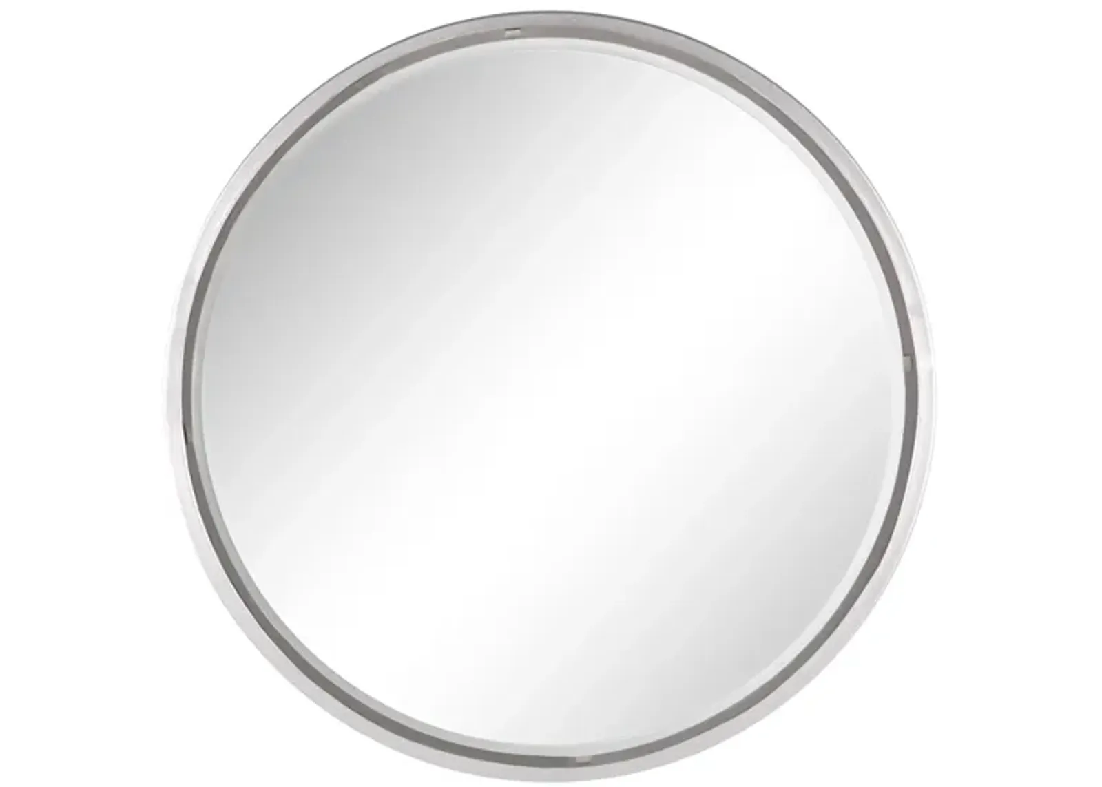 Ivy Collection Silver Metal Wall Mirror in Silver by UMA Enterprises