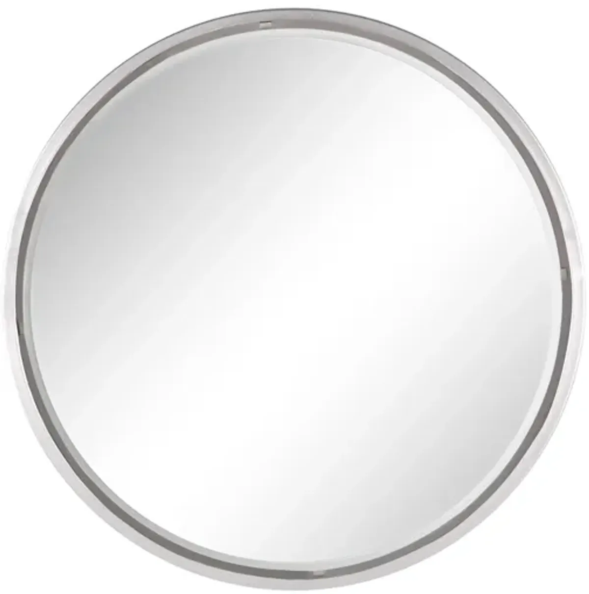 Ivy Collection Silver Metal Wall Mirror in Silver by UMA Enterprises