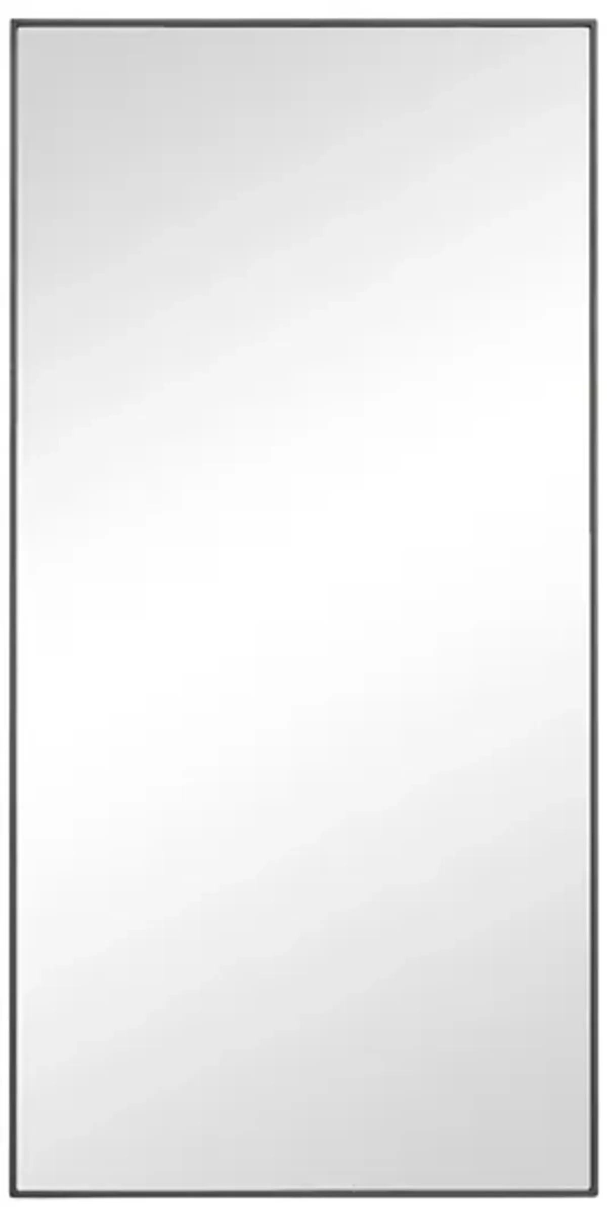 Ivy Collection Black Wood Wall Mirror