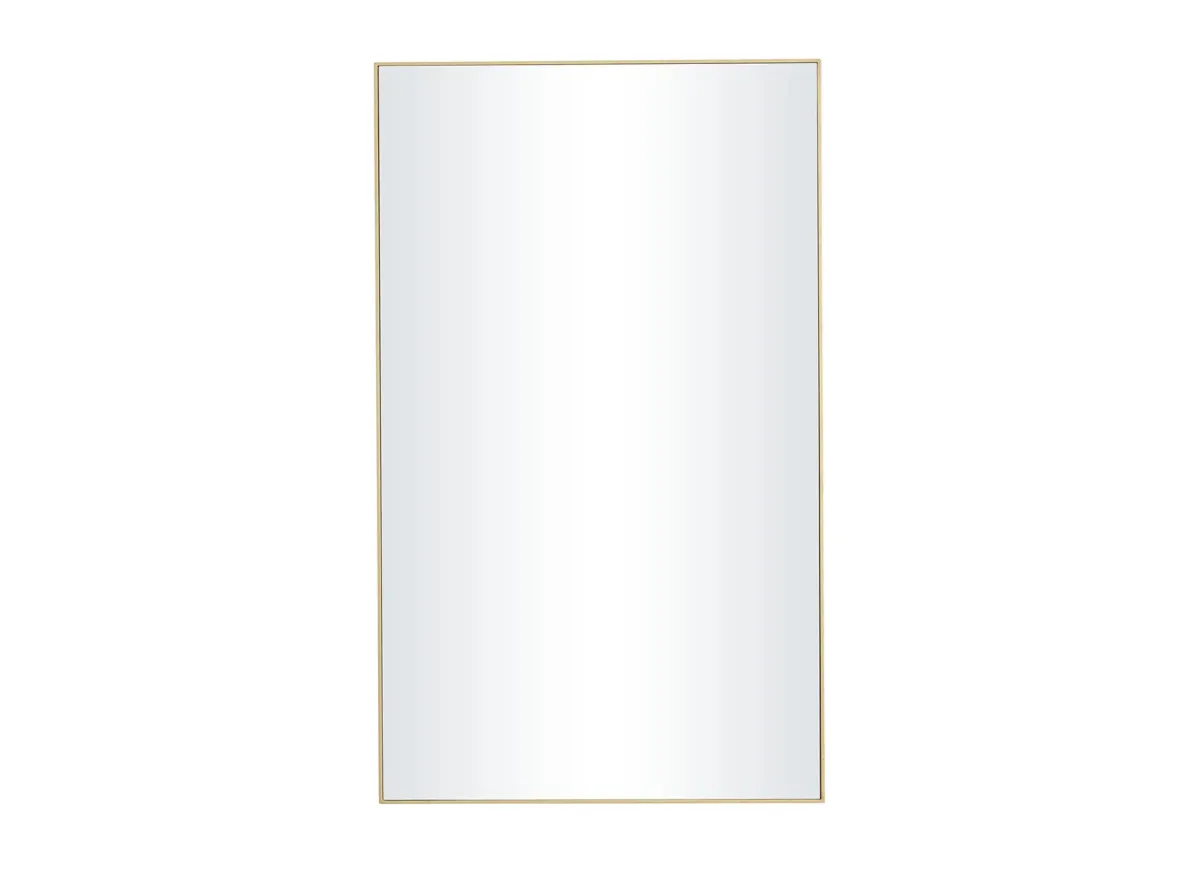 Ivy Collection Gold Wood Wall Mirror in Gold by UMA Enterprises