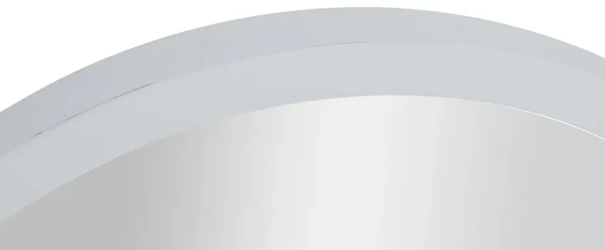 Ivy Collection White Wood Wall Mirror