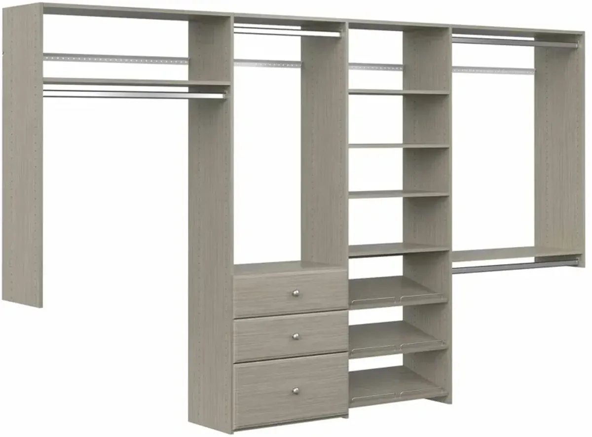 Allen Dual Tower Deluxe Closet Kit in Weathered Gray by Easy Track