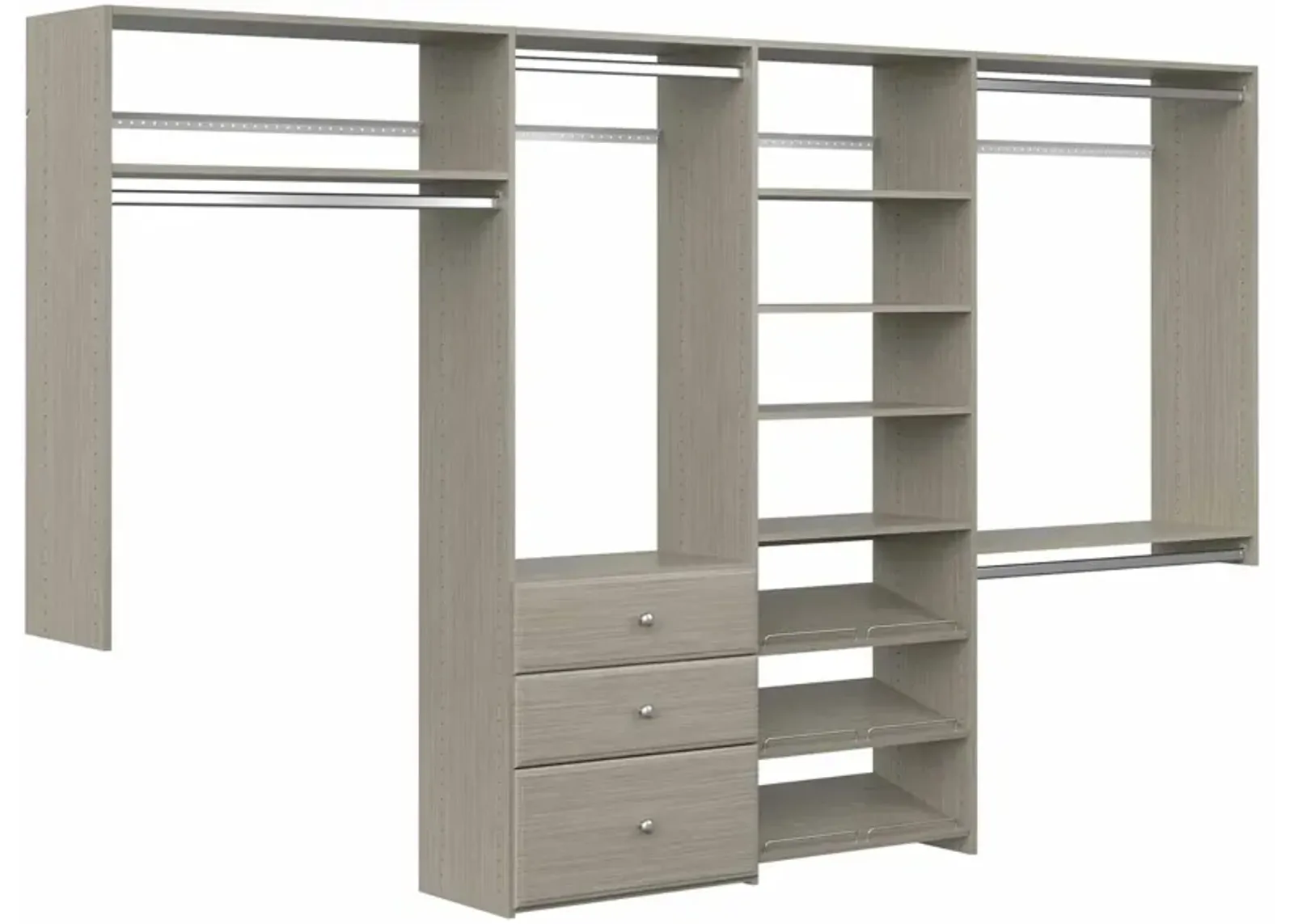 Allen Dual Tower Deluxe Closet Kit in Weathered Gray by Easy Track