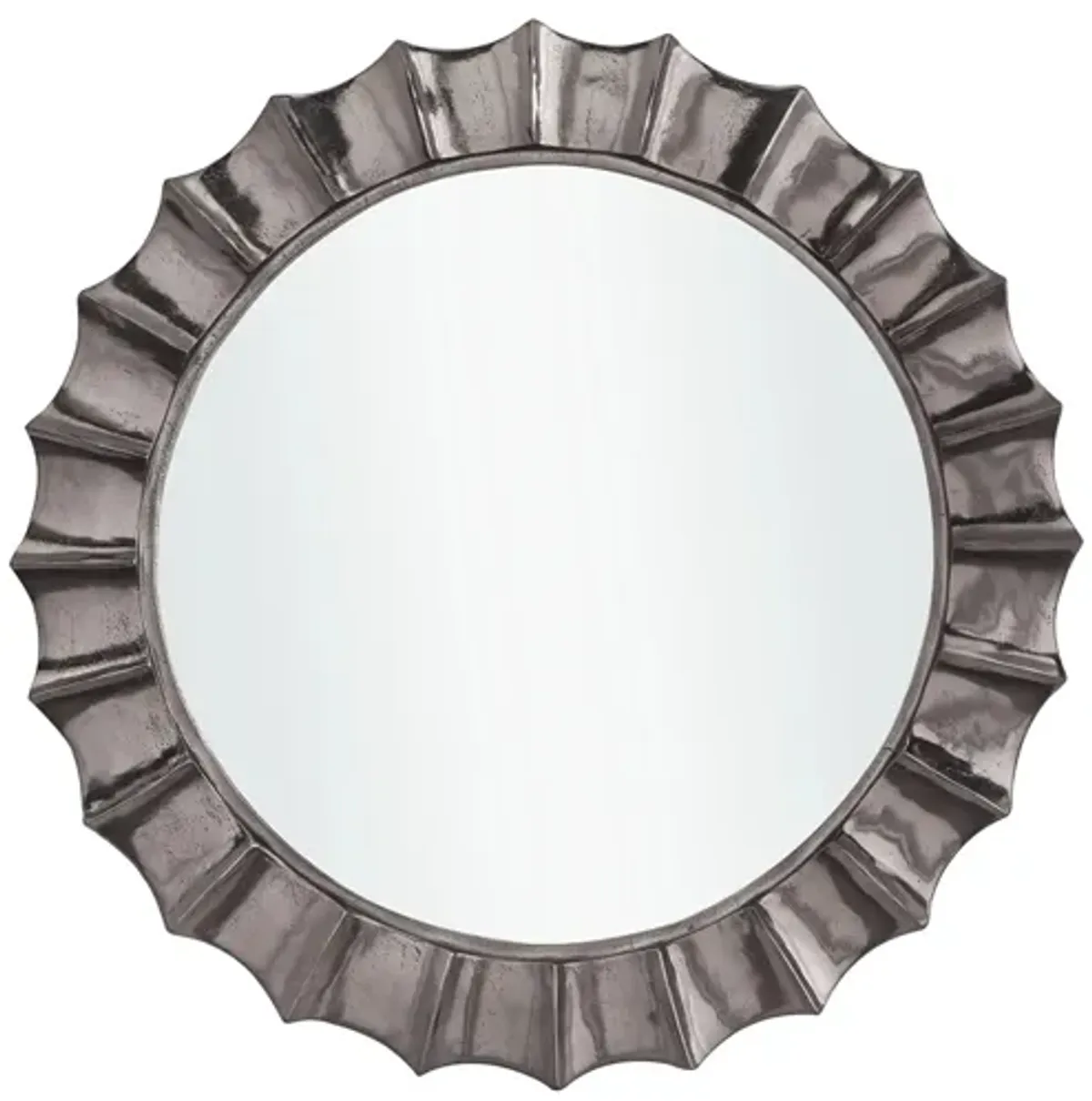 Ivy Collection Black Aluminum Wall Mirror in Black by UMA Enterprises