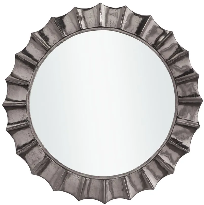 Ivy Collection Black Aluminum Wall Mirror in Black by UMA Enterprises