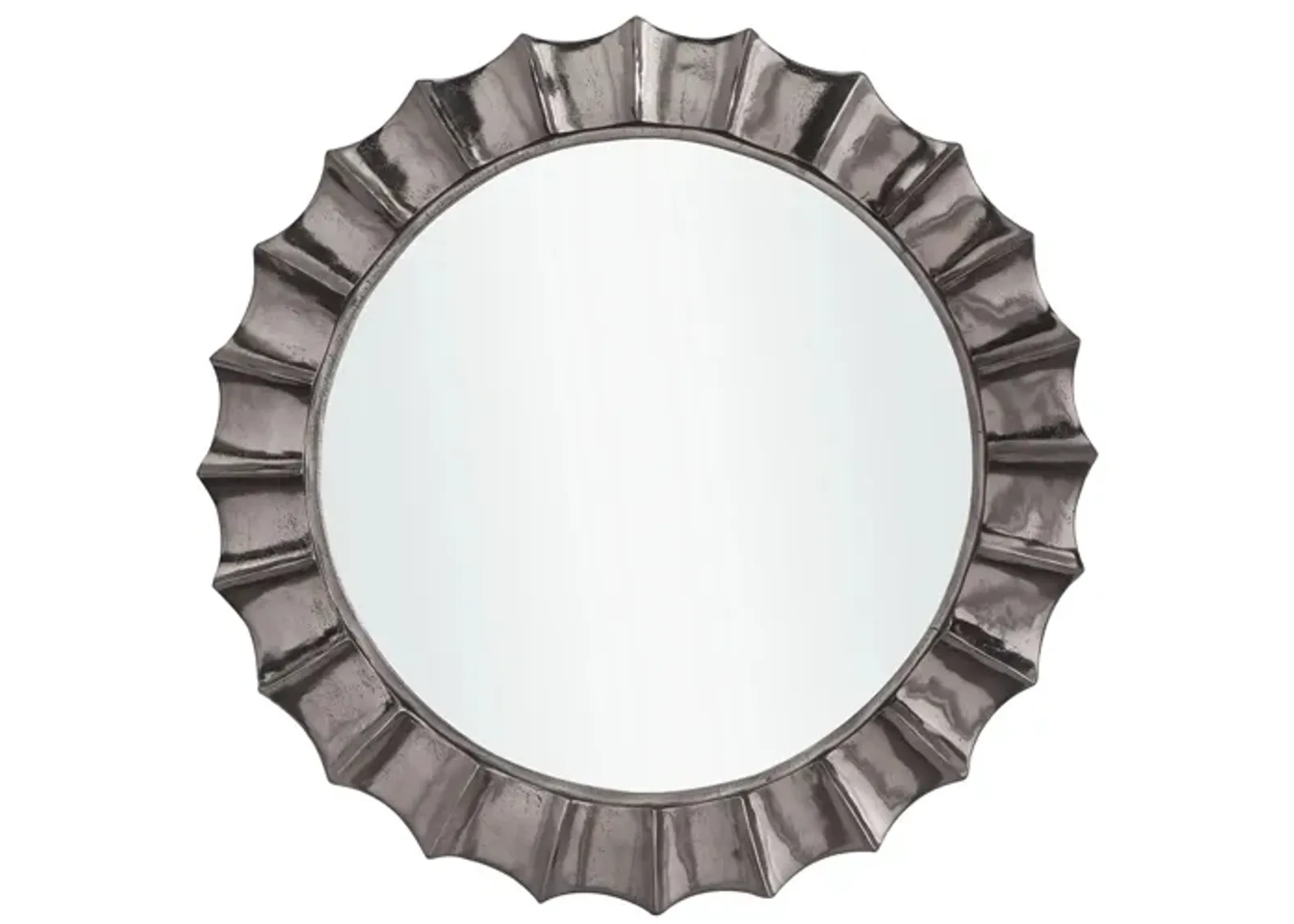 Ivy Collection Black Aluminum Wall Mirror in Black by UMA Enterprises