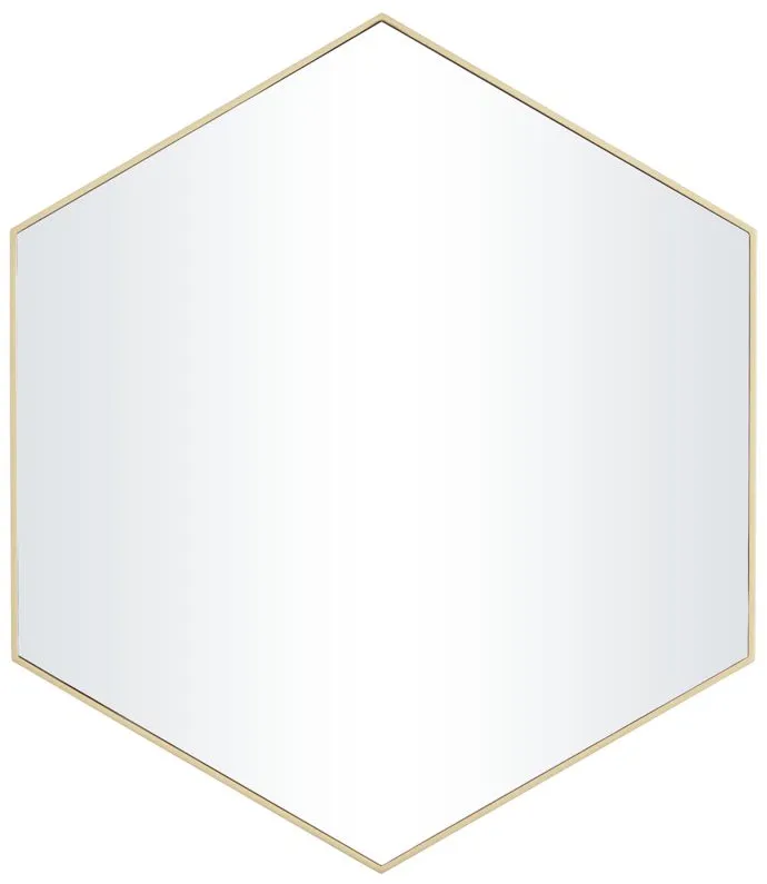Ivy Collection Gold Wood Wall Mirror in Gold by UMA Enterprises