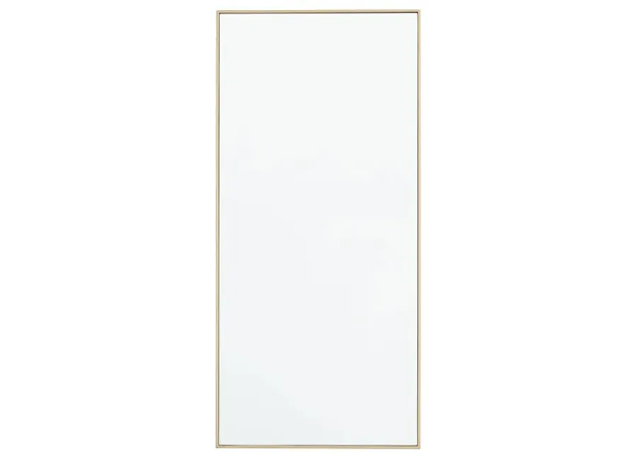 Ivy Collection Gold Wood Wall Mirror in Gold by UMA Enterprises