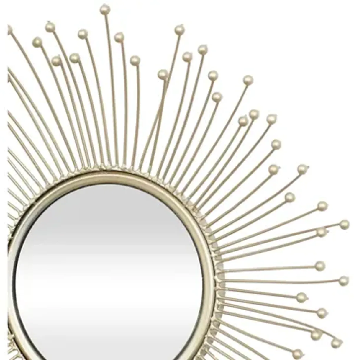 Ivy Collection Set of 3 Gold Metal Wall Mirrors