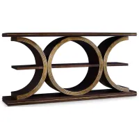 Melange Presidio Rectangular Console Table in Gold by Hooker Furniture