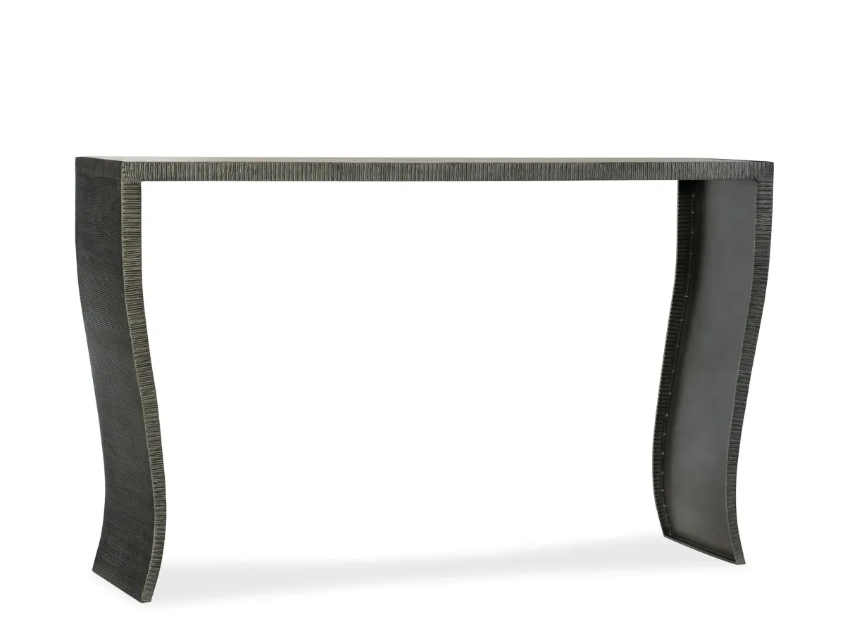 Melange Everett Rectangular Console Table in Gray by Hooker Furniture