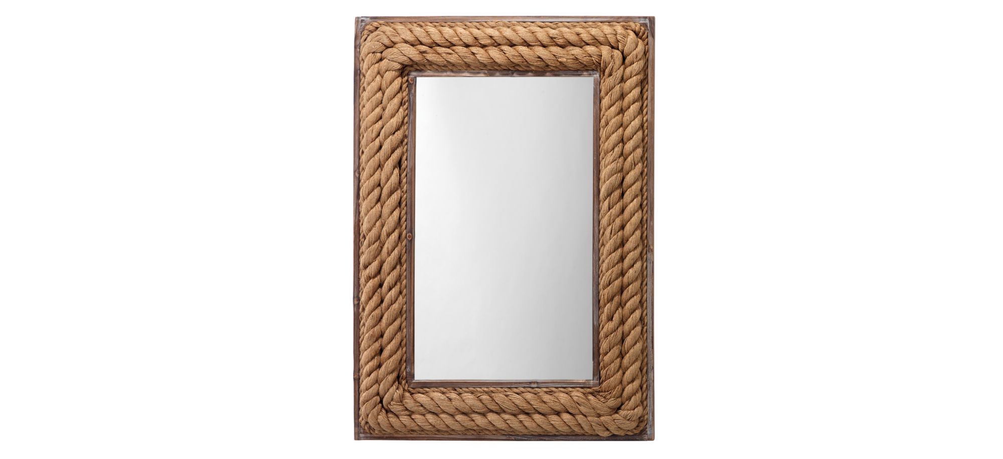 Rectangle Jute Mirror in Brown by Jamie Young Company