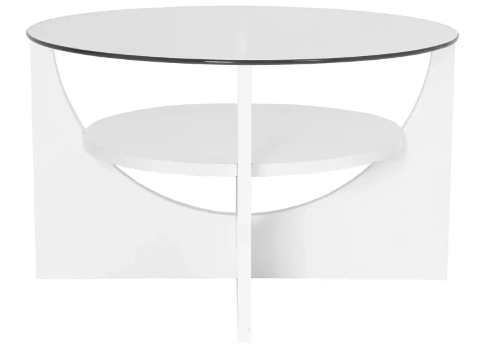 U-Shaped Coffee Table in White by Lumisource