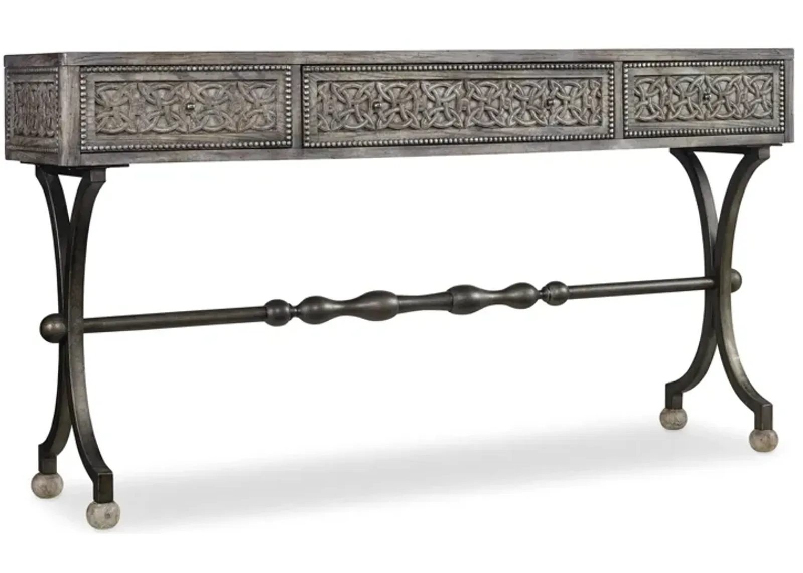 Melange Ravenna Rectangular Console in Gray by Hooker Furniture