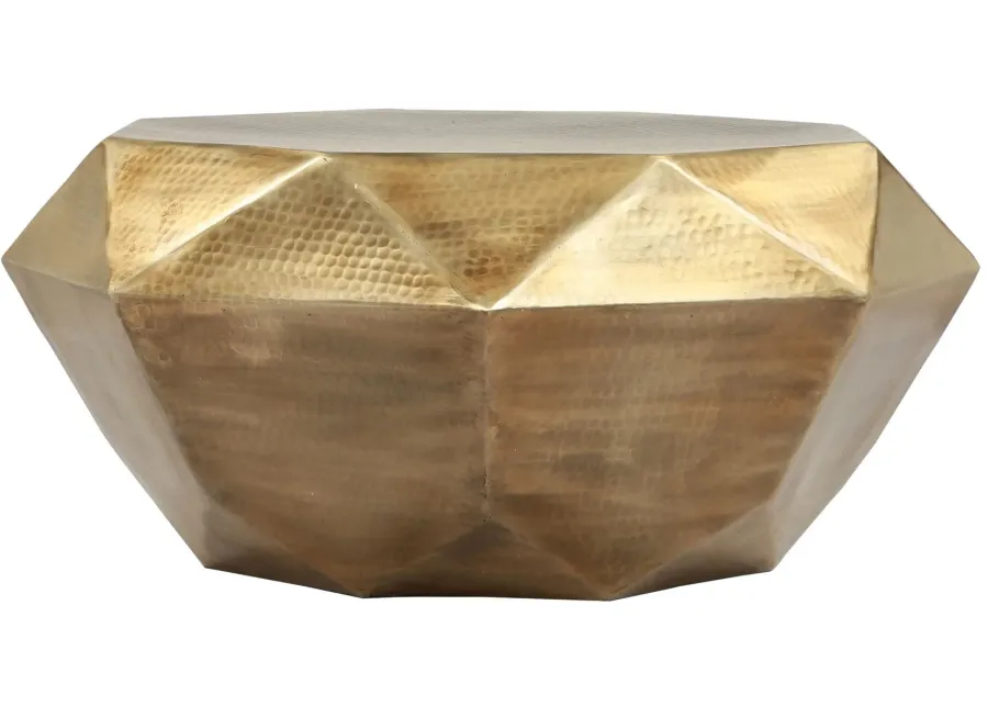 Nichelle Octagonal Coffee Table in Hammered Gold by Riverside Furniture