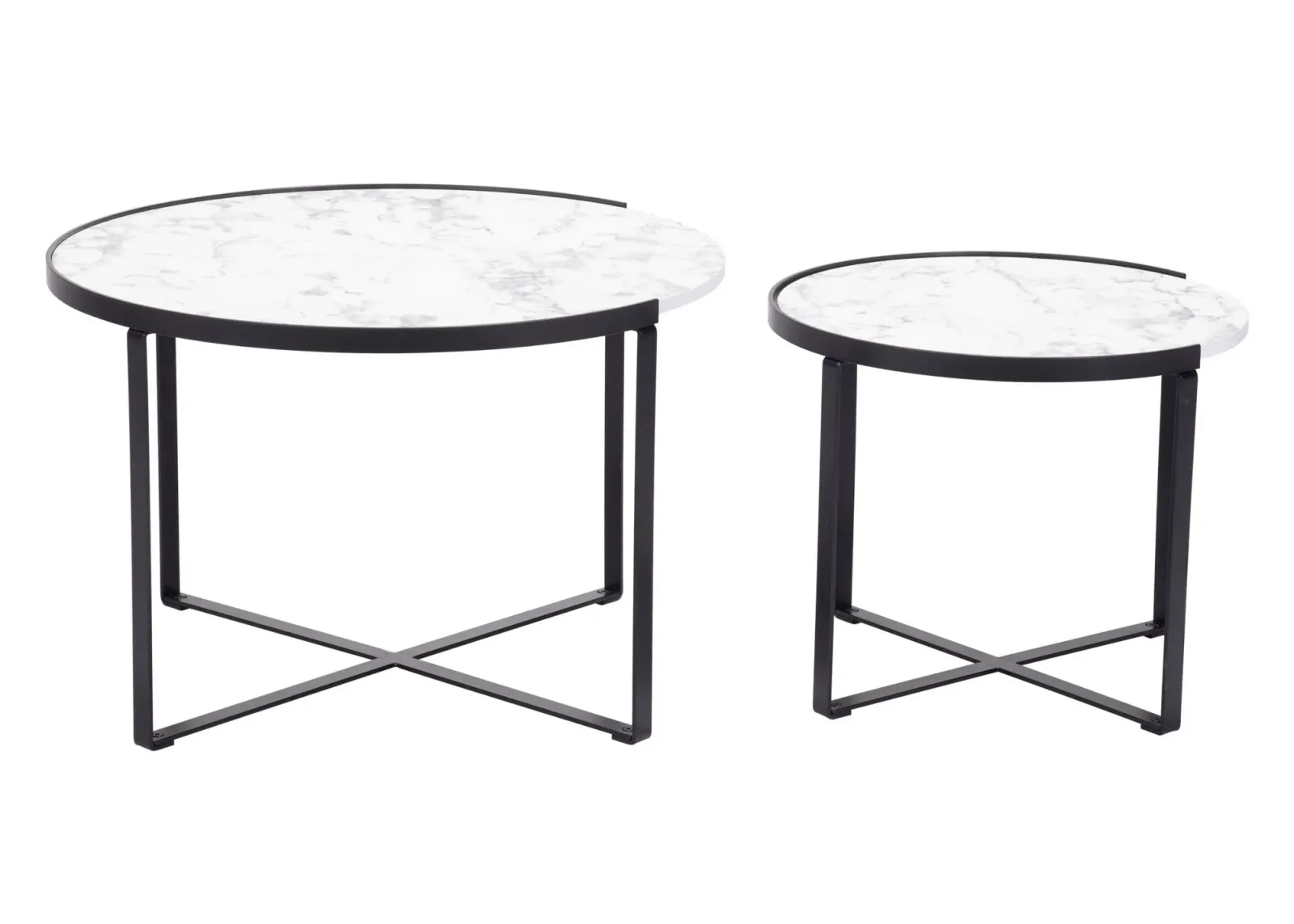 Brioche Coffee Table Set in White by Zuo Modern