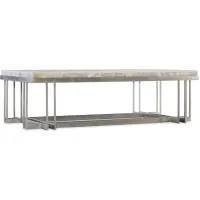 Melange Marin Rectangle Coffee Table in Silver by Hooker Furniture
