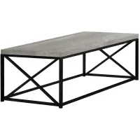 Haan Rectangular Cocktail Table in Gray/Black by Monarch Specialties