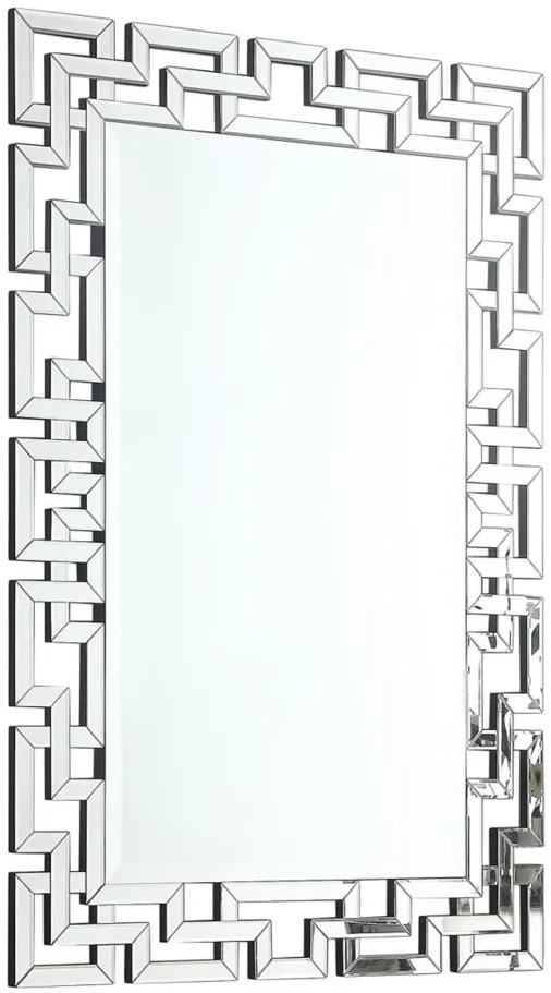 Aria Mirror in Mirrored by Meridian Furniture