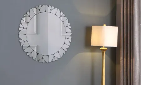 Cocoon Mirror in Mirrored by Meridian Furniture