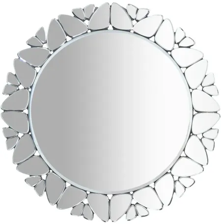 Cocoon Mirror in Mirrored by Meridian Furniture