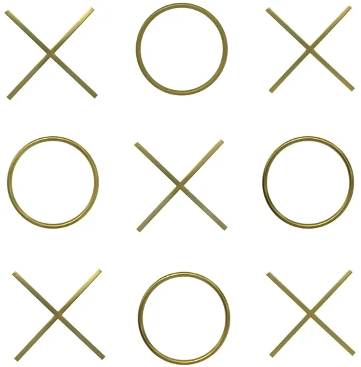 XOXO Gold Stainless Steel Wall Decor