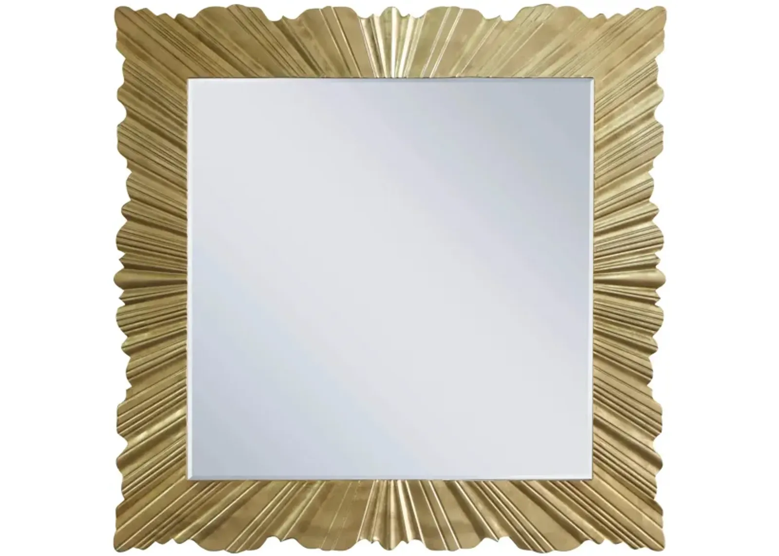 Golda Gold Leaf Mirror in Gold by Meridian Furniture