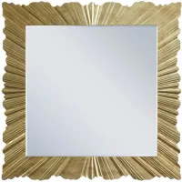 Golda Gold Leaf Mirror in Gold by Meridian Furniture