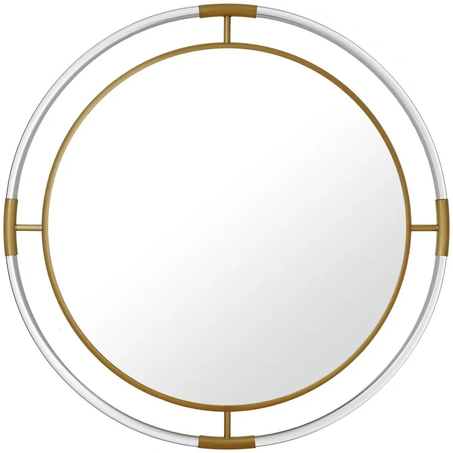 Ghost Gold Mirror in Gold by Meridian Furniture
