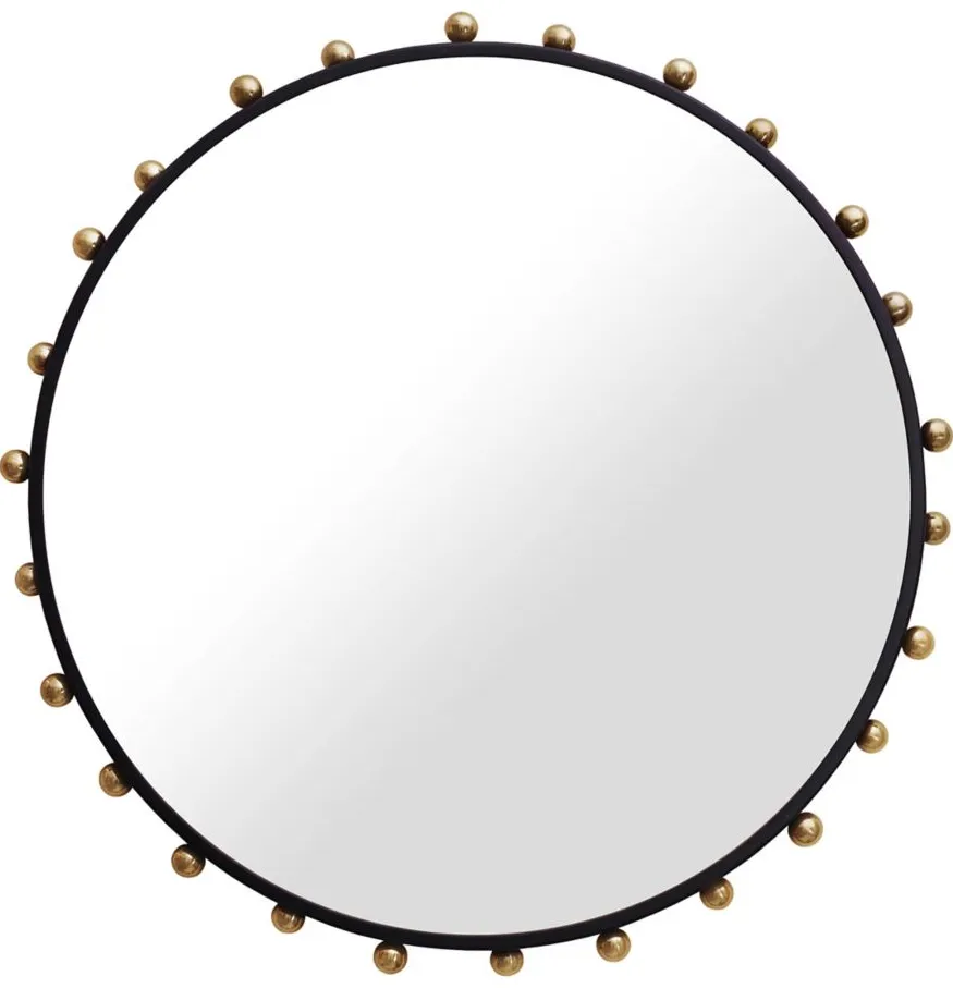 Raven Mirror in Black/Gold by Meridian Furniture