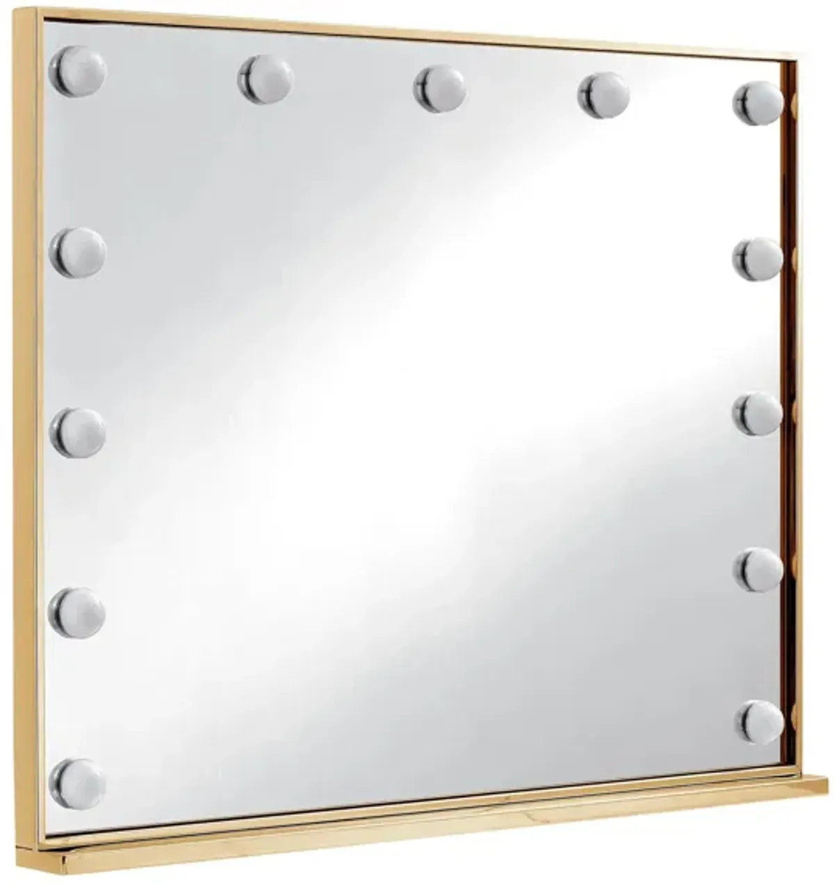 Hollywood Gold Mirror in Gold by Meridian Furniture