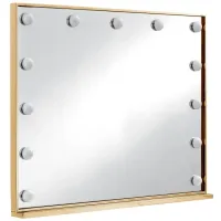 Hollywood Gold Mirror in Gold by Meridian Furniture