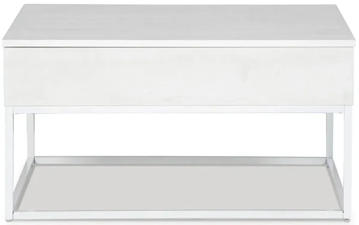 Deznee Lift Top Coffee Table in White by Ashley Express