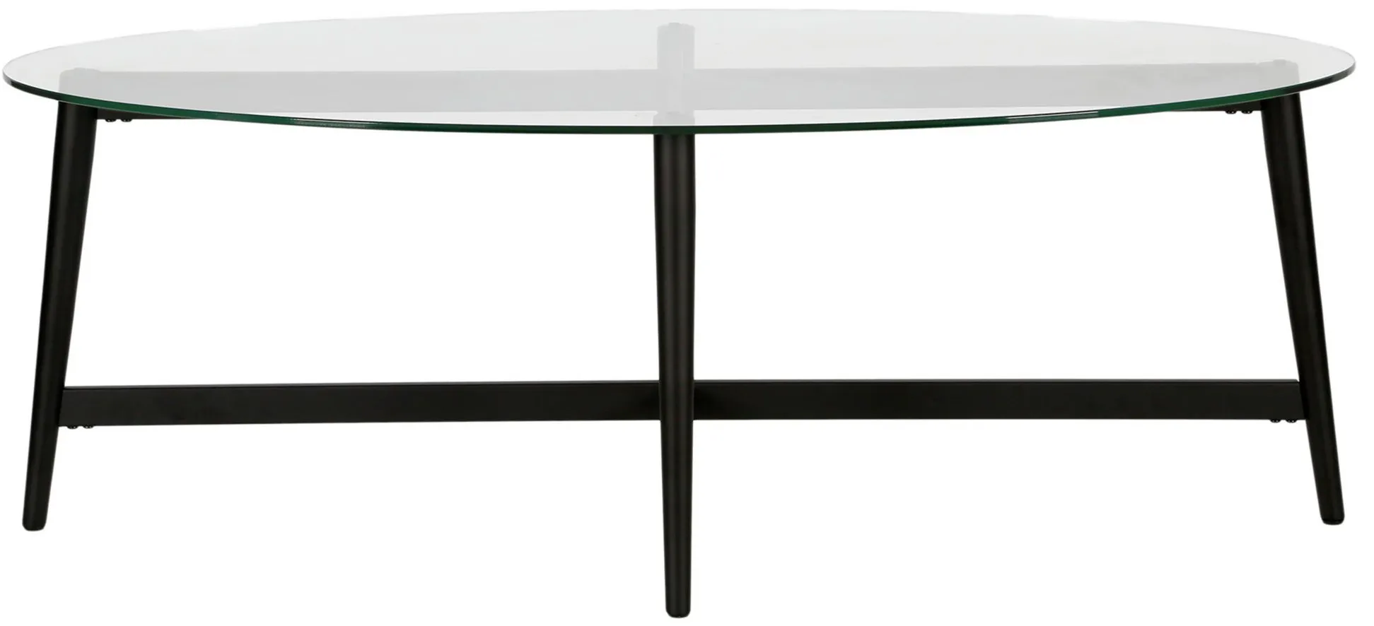 Lynn Oval Coffee Table in Blackened Bronze by Hudson & Canal