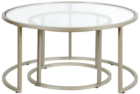 Kay Nesting Coffee Table Set in Satin Nickel by Hudson & Canal