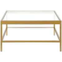 Eider Square Coffee Table in Brass by Hudson & Canal