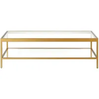 Eider Rectangular Coffee Table in Brass by Hudson & Canal