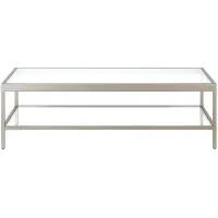 Eider Rectangular Coffee Table in Satin Nickel by Hudson & Canal