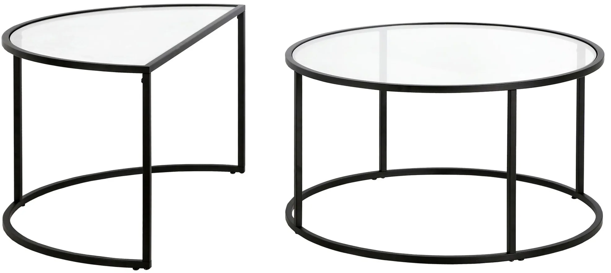 Totter Nested Coffee Table Set in Blackened Bronze by Hudson & Canal