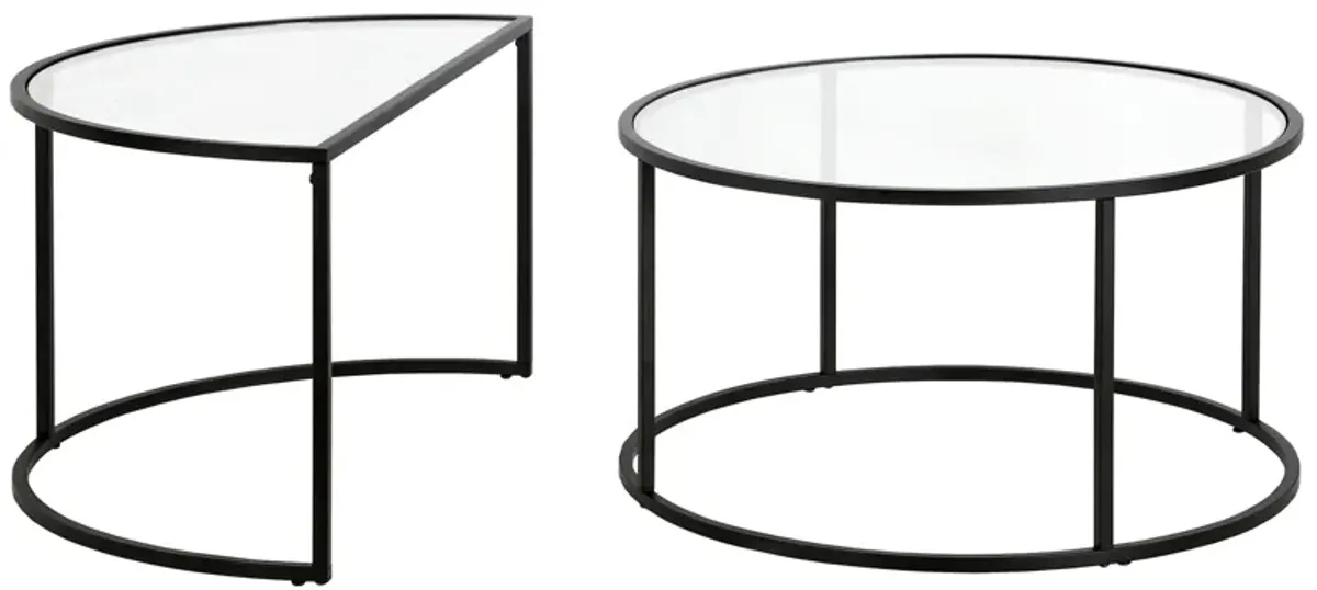 Totter Nested Coffee Table Set in Blackened Bronze by Hudson & Canal