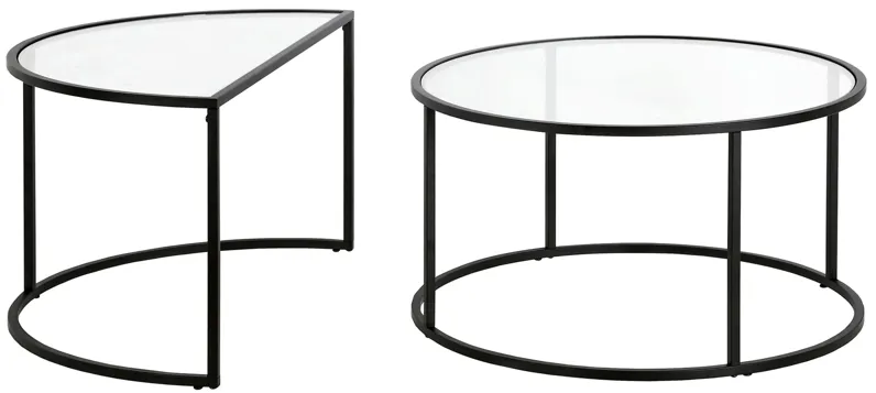 Totter Nested Coffee Table Set in Blackened Bronze by Hudson & Canal