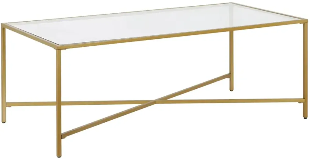 Edena Rectangular Coffee Table with Glass Top