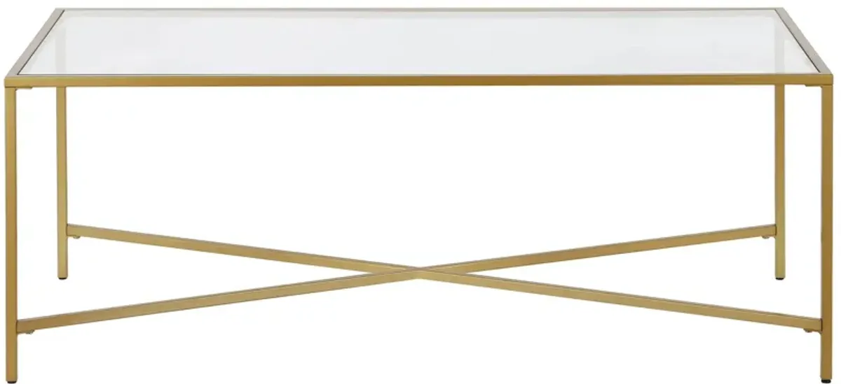 Edena Rectangular Coffee Table with Glass Top