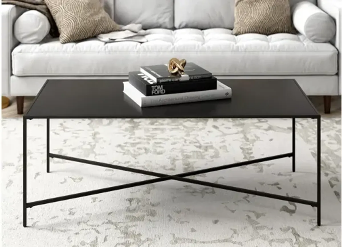 Edena Rectangular Coffee Table with Metal Top