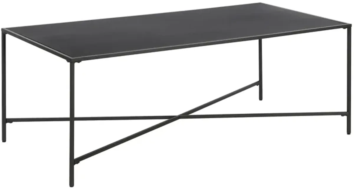 Edena Rectangular Coffee Table with Metal Top